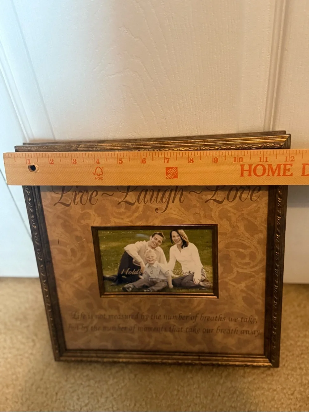 Live Laugh Love Framed Photo Display - Brown